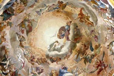 Katholische Kirche Notre-Dame du Val-de-Grâce, Paris, Frankreich, Kuppelfresko